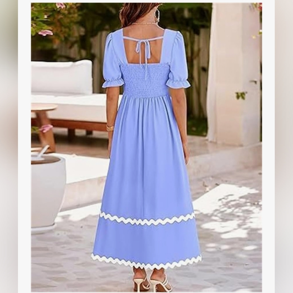 Blue Maxi Dress Bridesmaid Wedding XXL